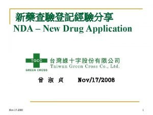 NDA New Drug Application Nov17 2008 Nov172008 1