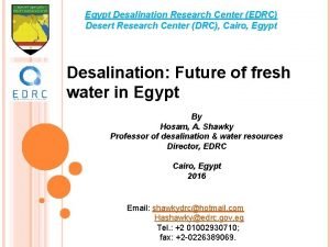 Desalination plants egypt Desalination plants egypt