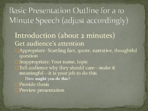 10 min speech