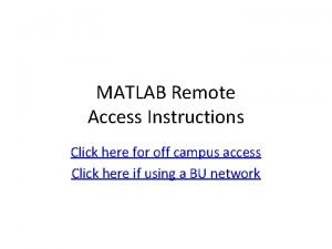 Matlab remote access