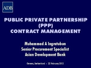 Ppp contract management
