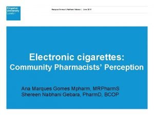 Marques Gomes NabhaniGebara June 2014 Electronic cigarettes Community