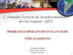 2 Jornadas Tecnicas de Acondicionamiento de Gas Natural