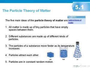 5 particle theory of matter