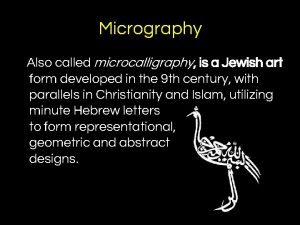 Microcalligraphy Microcalligraphy