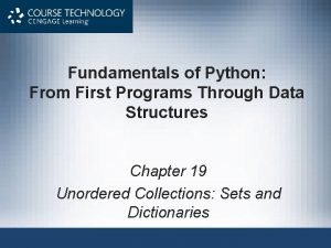 Fundamentals of Python From First Programs Through Data