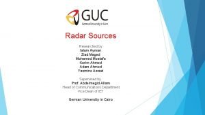 Radar Sources Researched by Islam Ayman Ziad Maged