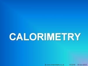 Chemsheets calorimetry 1