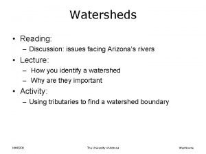 What separates watersheds