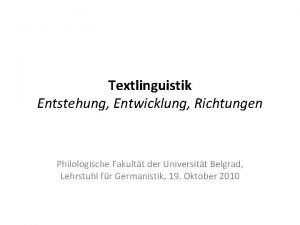 Textlinguistik zusammenfassung