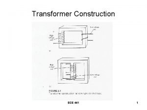 Transformer Construction ECE 441 1 ThreePhase Transformer ECE