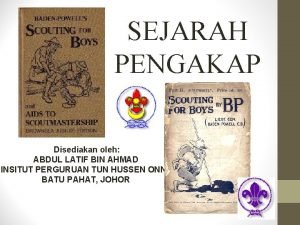 Sejarah pengakap di malaysia