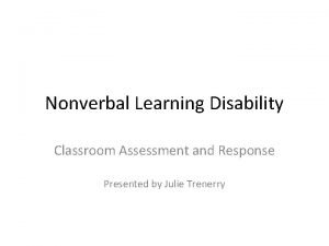 Nonverbal learning disability symptoms