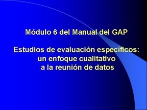 Gap estudios