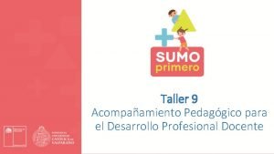 Taller 9 Acompaamiento Pedaggico para el Desarrollo Profesional