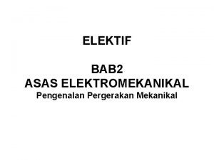 Contoh sistem elektromekanikal
