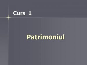 Clasificarea patrimoniului