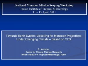 National monsoon mission