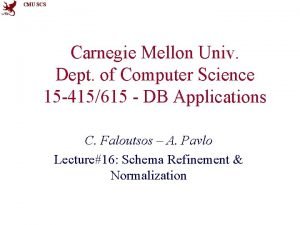 CMU SCS Carnegie Mellon Univ Dept of Computer