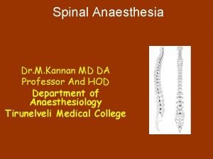 Spinal anaesthesia structures pierced