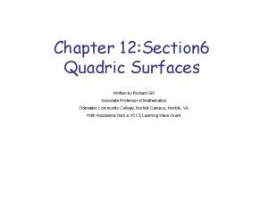 6 quadric surfaces