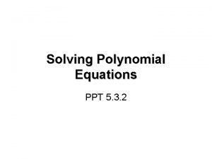 Solving rational equations ppt