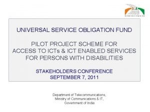 Universal service obligation fund