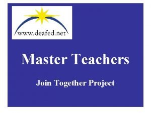 Master Teachers Join Together Project U S Master