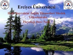 Erciyes niversitesi Halil Bayraktar Salk Hizmetleri Meslek Yksekokulu