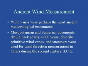 Facts about wind vane