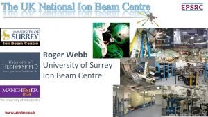 Roger Webb University of Surrey Ion Beam Centre
