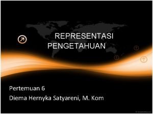 REPRESENTASI PENGETAHUAN Pertemuan 6 Diema Hernyka Satyareni M