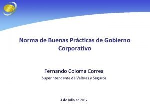 Norma de Buenas Prcticas de Gobierno Corporativo Fernando