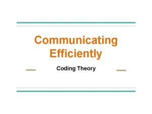 Communicating Efficiently Coding Theory Error Detection and Product