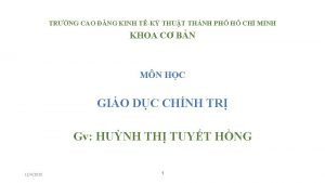 TRNG CAO NG KINH TK THUT THNH PH TRNG CAO NG KINH TK THUT THNH PH