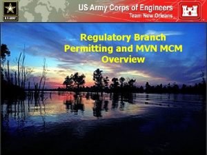 U S Army Corps of Engineers Regulatory Branch