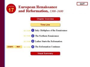 Chapter 1 european renaissance and reformation