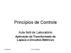 Princpios de Controle Aula 8 e 9 de