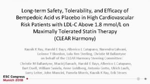 Longterm Safety Tolerability and Efficacy of Bempedoic Acid