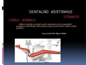 Dentalno asistiranje 1