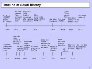 Timeline of Saudi history Two Saudi kingdoms formed