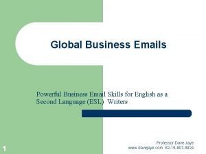 Global Business Emails Powerful Business Email Skills for