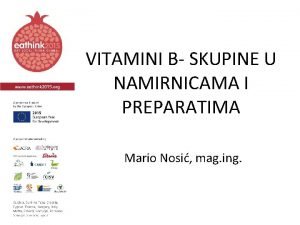 Vitamini b skupine