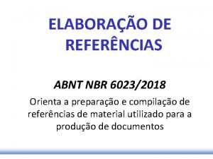 Referencia abnt