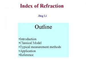 Complex refractive index