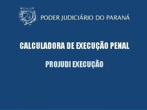 Calculadora execução penal