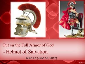 Armour of god helmet