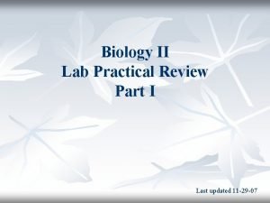 Biology lab practical