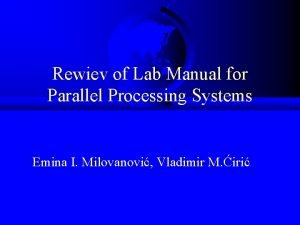 Parallel computing lab manual