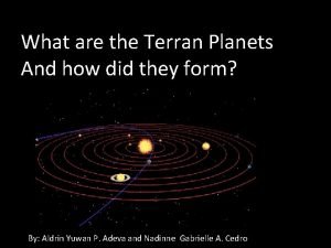 Terran planets